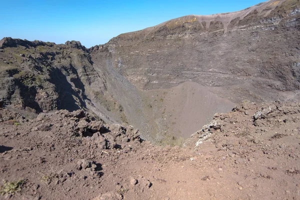 Vesuvius krater Napoli İtalya üzerinde detay panoramik manzaralı