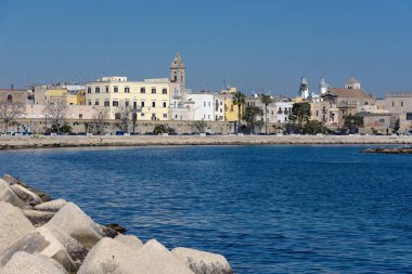 Bari İtalya eski şehrin panoramik görünüm