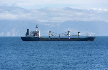 Denizde kargo gemisi