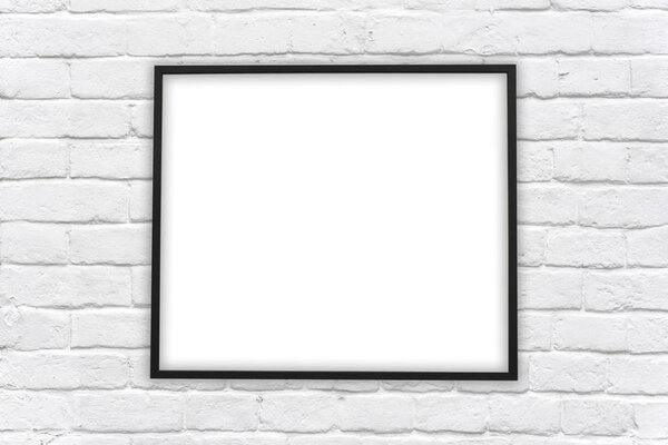 Black frame with a white screen on the wall for text or ideas