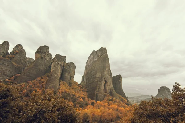 Jesienny Krajobraz Góry Klify — Zdjęcie stockowe