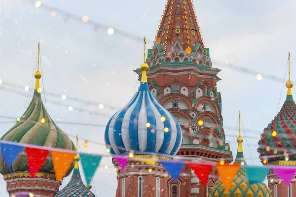 Москва Россия Рождественская Елка Красной Площади Зимний Новогодний Базар — стоковое фото