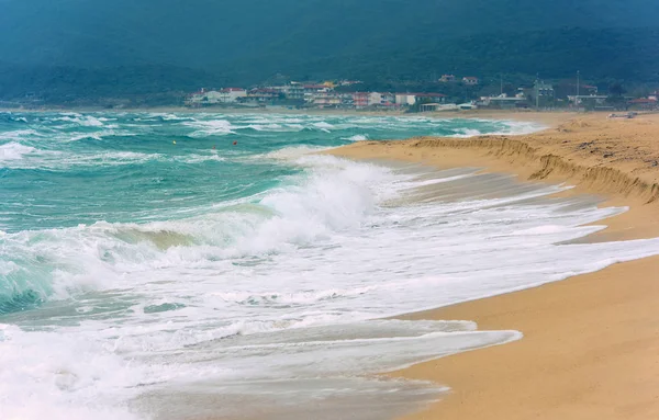 Sarti Grécia Poder Mar Mar Egeu Tempestade Suave Costa — Fotografia de Stock