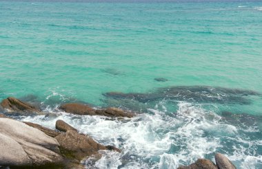 Egzotik deniz ve taş arka plan, deniz ya da okyanus su