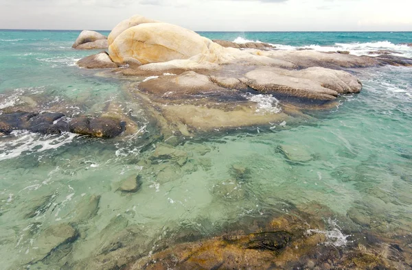 Fondo Exótico Mar Piedras Agua Mar Mar —  Fotos de Stock
