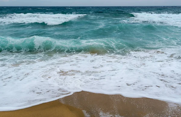 Tempestade Suave Mar Durante Dia Ventoso Cinza Imagem Natureza — Fotografia de Stock