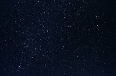 Yıldız bol olan karanlık gece gökyüzü arka plan olarak