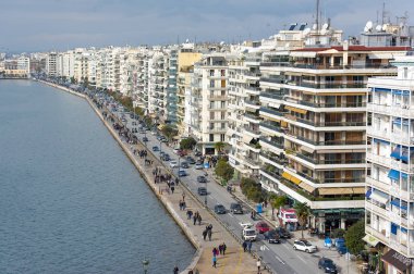 Ana Selanik dolgu veya promenade 18 Kasım tarihinde Selanik. 2017 yılında Yunanistan