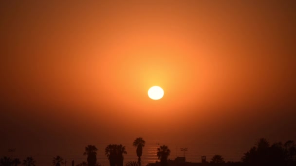 Pôr Sol Sobre Oceano Agadir Marrocos — Vídeo de Stock