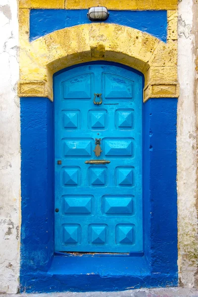 Tradycyjne Kolorowe Drzwi Marokański Medina Starego Miasta Maroko — Zdjęcie stockowe