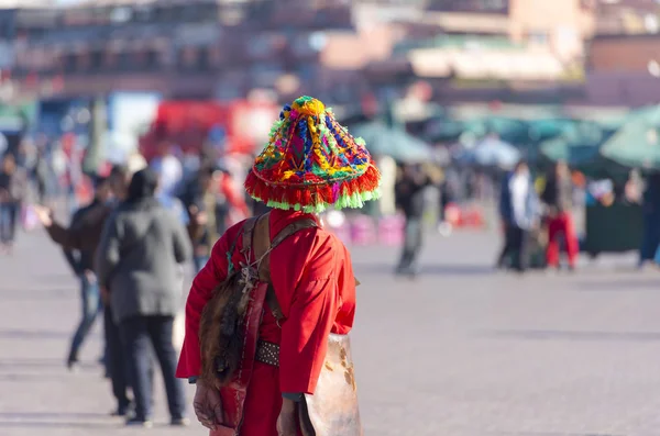 Water Seller Water Keeper Guerrab Dressed Typical Colorful Moroccan Costume — Stock Photo, Image