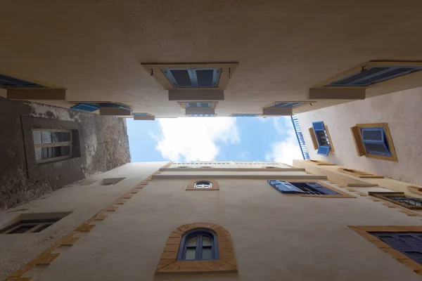 Cortile Tradizionale Marocchino Nel Distretto Medina Medina Bianca Essaouira — Foto Stock