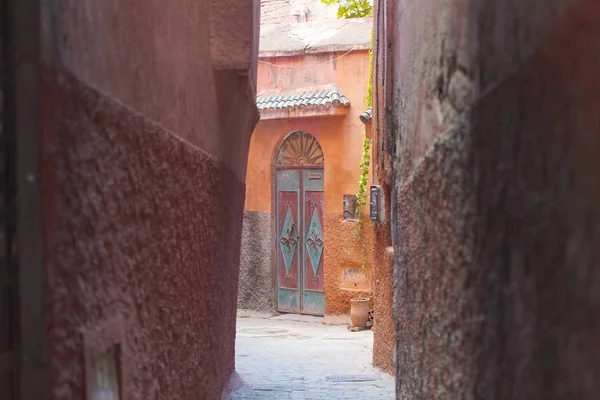 Régi Utcáin Marrakech Medina Kerületében Marokkó — Stock Fotó