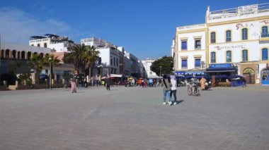 Essaouira Moulay Hassan meydanda görünümünü üzerinde Ocak 07. 2018 yılında Fas