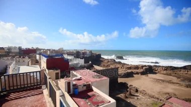 Eski Medine - geleneksel Fas binaların çatıları Essaouira şehirde eski kesiminde
