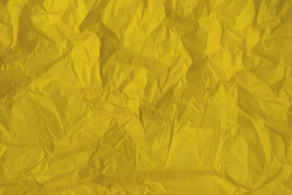 Zerknülltes Gelbes Papier Als Hintergrund Oder Textur — Stockfoto