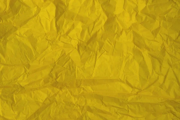 Papier Jaune Froissé Comme Fond Texture — Photo