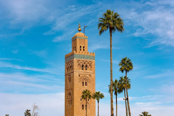 Incredibile Vista Sulla Moschea Koutoubia Marrakech Marocco — Foto Stock