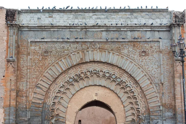 Portão Antigo Para Antigo Distrito Medina Marrakech — Fotografia de Stock