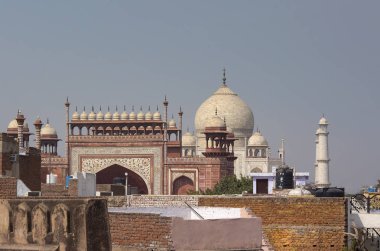 Agra Hindistan Taj Mahal Camii parçası