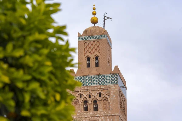 Удивительный Вид Мечеть Koutoubia Марракеше Марокко — стоковое фото