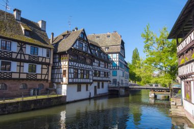 Petite France bölgesi Strazburg görünümünü