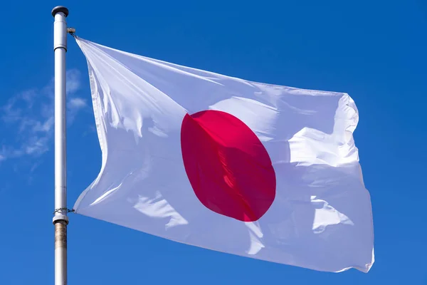 Vlag Van Japan Tegen Blauwe Hemel — Stockfoto