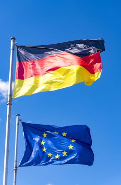 Almanya ve Berlin Almanya AB bayrakları