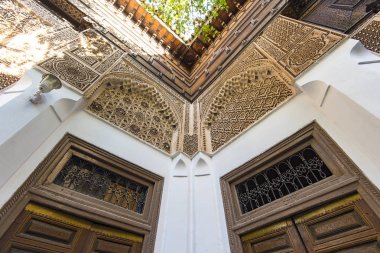 İç Bahia palace Marrakesh Fas ayrıntılarını 