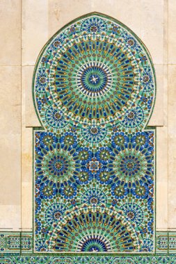 Ayrıntı dekorlar Hassan Ii Camii Casablanca Morocco