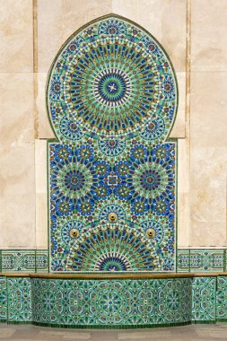 Ayrıntı dekorlar Hassan Ii Camii Casablanca Morocco