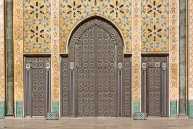 Ayrıntı dekorlar Hassan Ii Camii Casablanca Morocco