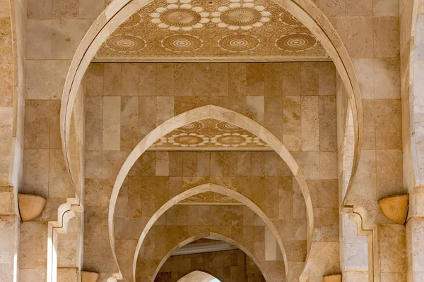 Detail Dekory Hassan Mešita Casablance Maroko — Stock fotografie