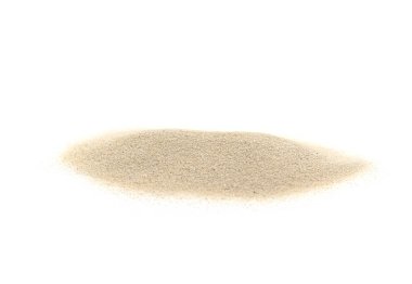 Beyaz Kum Yığını Beyaz Arkaplanda izole, Gerçek Maldivler Kum Doku veya Arkaplan Olarak Kum