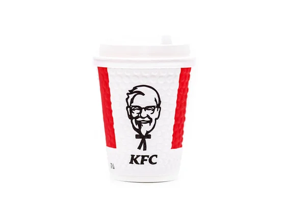 Kentucky Nov Coppa Con Logo Kfc Pollo Fritto Kentucky Isolato — Foto Stock