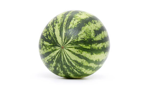 Watermelon Segar Diisolasi Latar Belakang Putih Watermelon Berry Hijau Penuh — Stok Foto