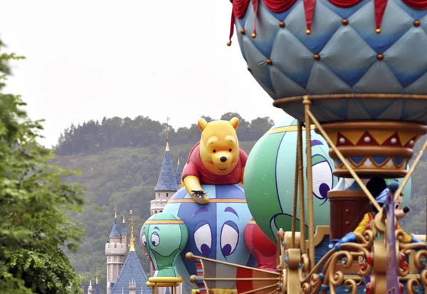 Hong Kong Dic 2015 Desfile Disneyland Con Famosos Personajes Dibujos — Foto de Stock