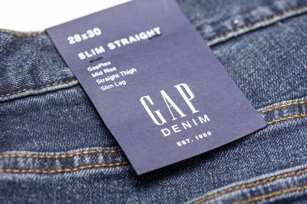 Βερολίνο Νοεμβρίου Gap Label Στο Denim Jeans Στο Gap Store — Φωτογραφία Αρχείου