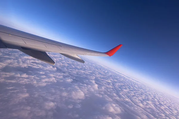 Sky Window Aircraft Sunrise Clouds — 스톡 사진