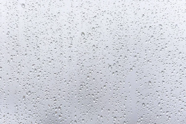 Ventana Con Gotas Después Fuertes Lluvias Gotas Agua Vidrio Como — Foto de Stock