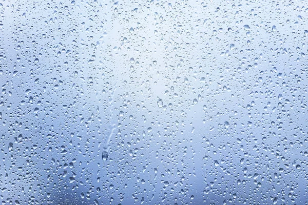 大雨后的落水窗 玻璃上的水滴作为背景图或纹理 — 图库照片