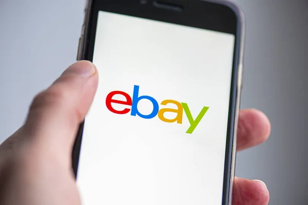 Berlín Enero Aplicación Ebay Pantalla Del Teléfono Berlín Enero 2020 —  Fotos de Stock