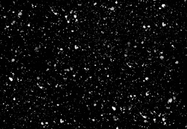 Snow, Snowfall and Snowflakes on black Background as Texture, winter Pattern
