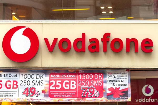 Istanbul Jan Vodafone Speichert Vodafone Truthahn Istanbul Januar 2020 Der — Stockfoto