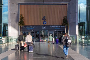 İstanbul - Ocak 03: İstanbul Yeni İstanbul Havalimanı Havaliman Terminaline Giriş 3 Ocak 'ta gerçekleşti. Türkiye 'de 2020