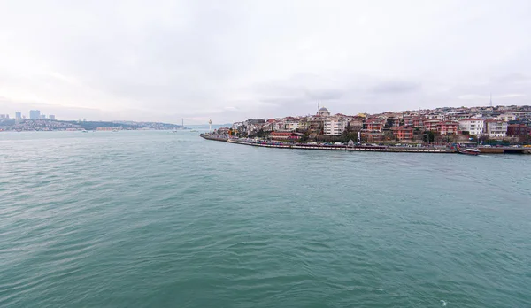 Πανοραμική Άποψη Του Πορθμού Bosporus Στην Κωνσταντινούπολη Ένα Μέρος Του — Φωτογραφία Αρχείου