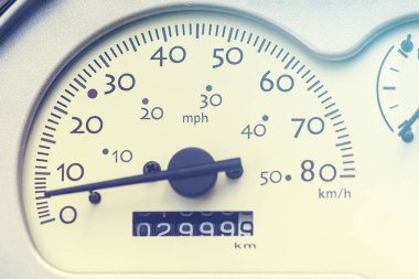 Bisiklet, motosiklet ve motosiklet üzerindeki klasik hız göstergesi