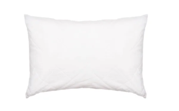 Beyaz Arka Planda Izole Edilmiş Beyaz Yastık Kullanılmış Yastık — Stok fotoğraf