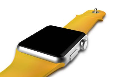 Akıllı izle gümüş alüminyum gövde.