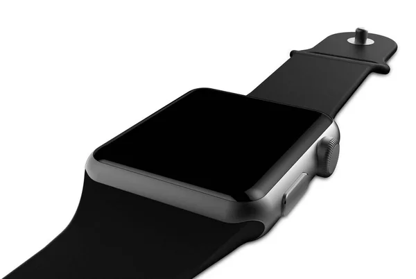 Smart watch black  aluminum body — Stock Photo, Image